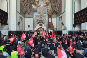 طنین فریاد «خون‌خواهی» هیئات گلستانی در صحن گوهرشاد